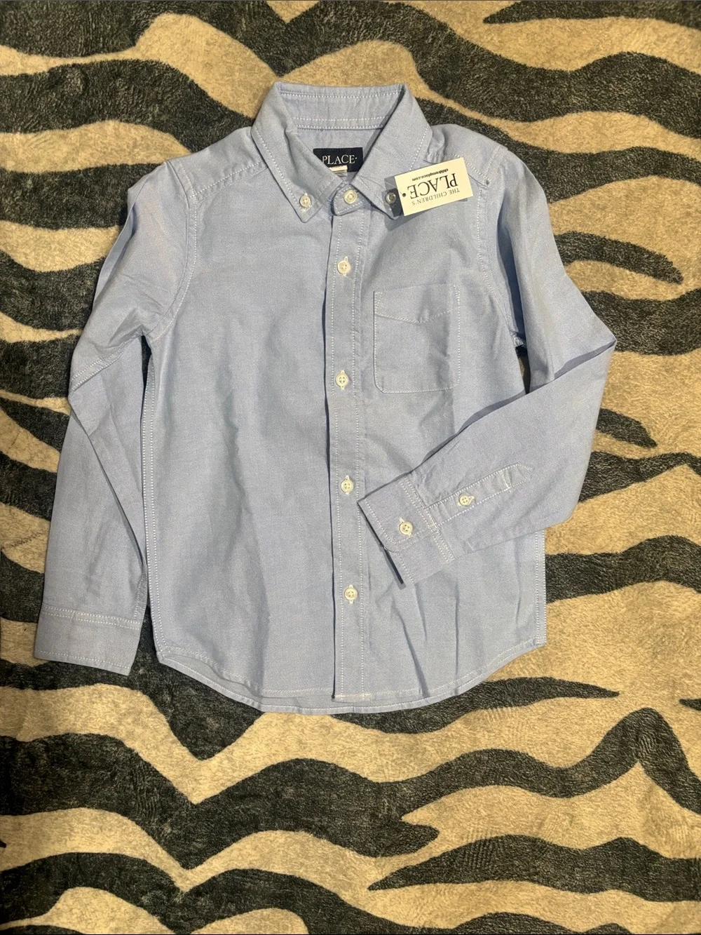 The Children's Place Boys Light Blue & Navy Shirt Set - Polo & Button-Down